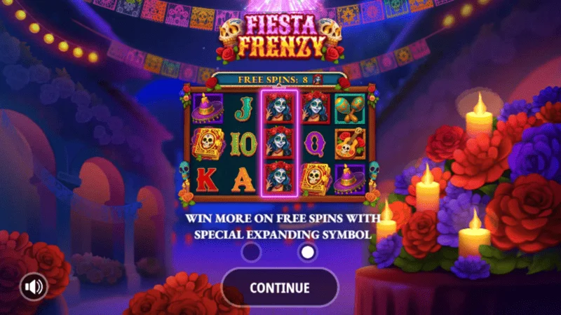 Fiesta Frenzy – hlavné menu a nastavenia stávok